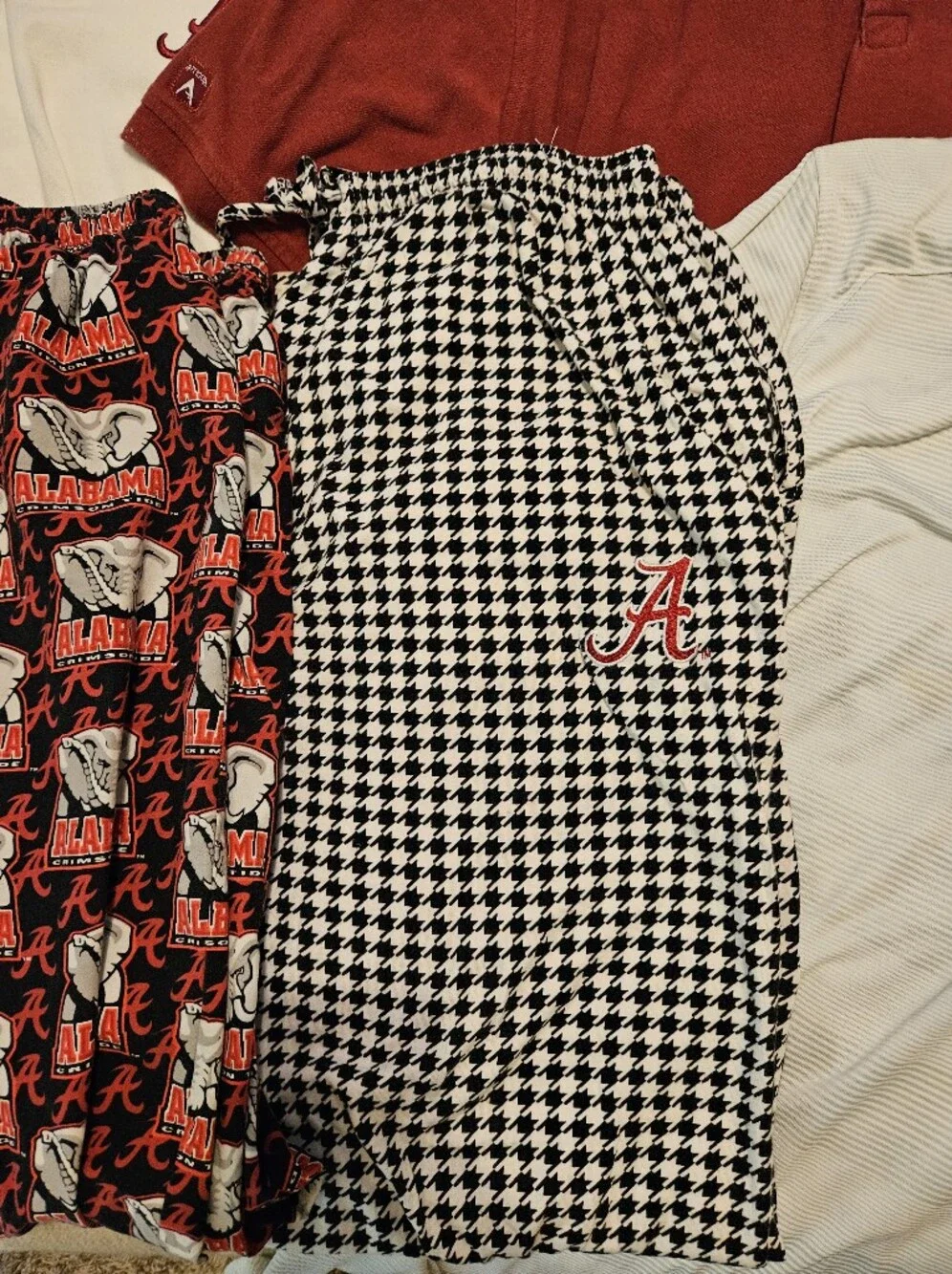Alabama Crimson Roll Tide Nike Men’s Polo Pj Pants Hoodie 8 Pc Clothing Lot XL